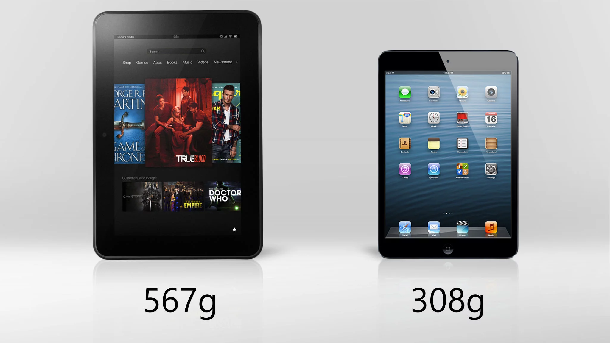 The iPad mini is ridiculously light