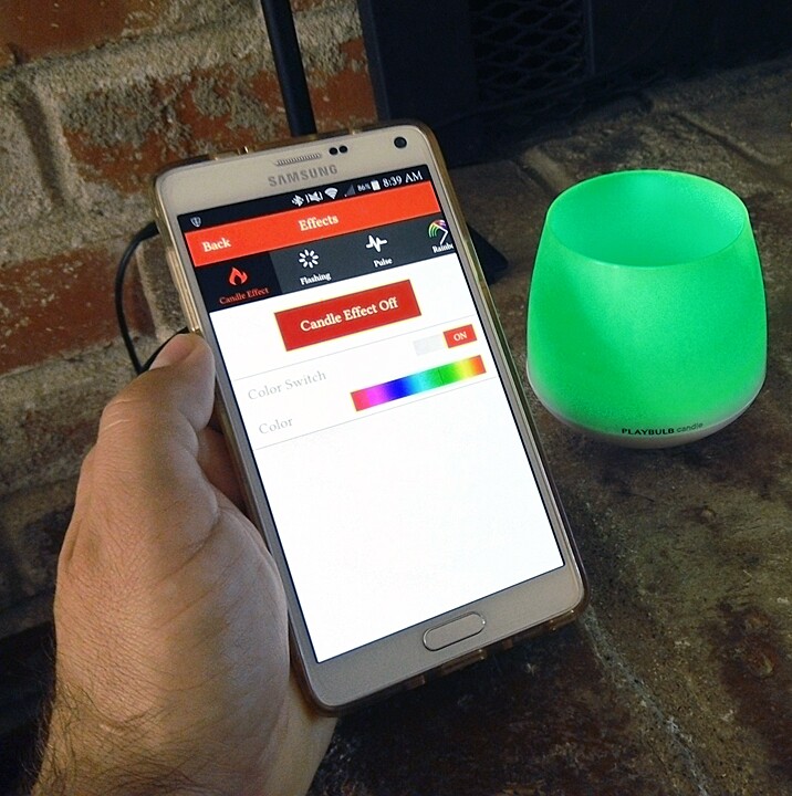 The MiPow Playbulb X app provides some fun effects for lighting