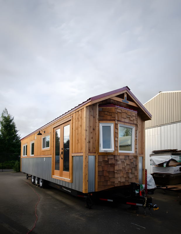 Extra-wide tiny house makes space for comfortable living on wheels