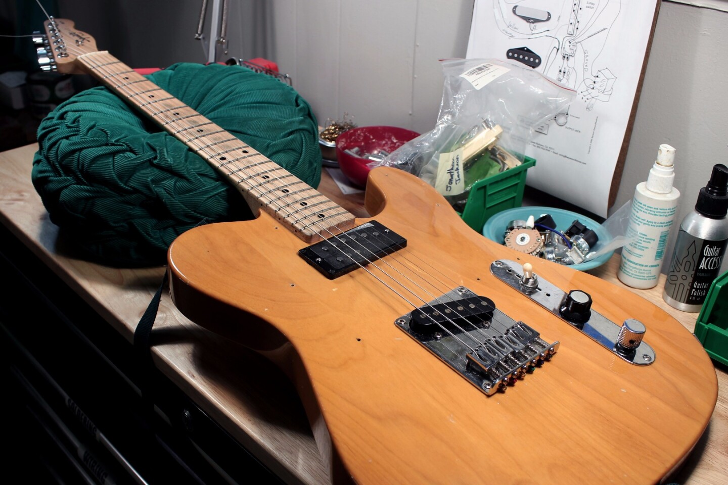 "It's incredible how having one of our mini-coils under the bass strings using our Rivet 63 in the neck position can be used to enhance the output of a Tele lead pickup," says David Petschulat