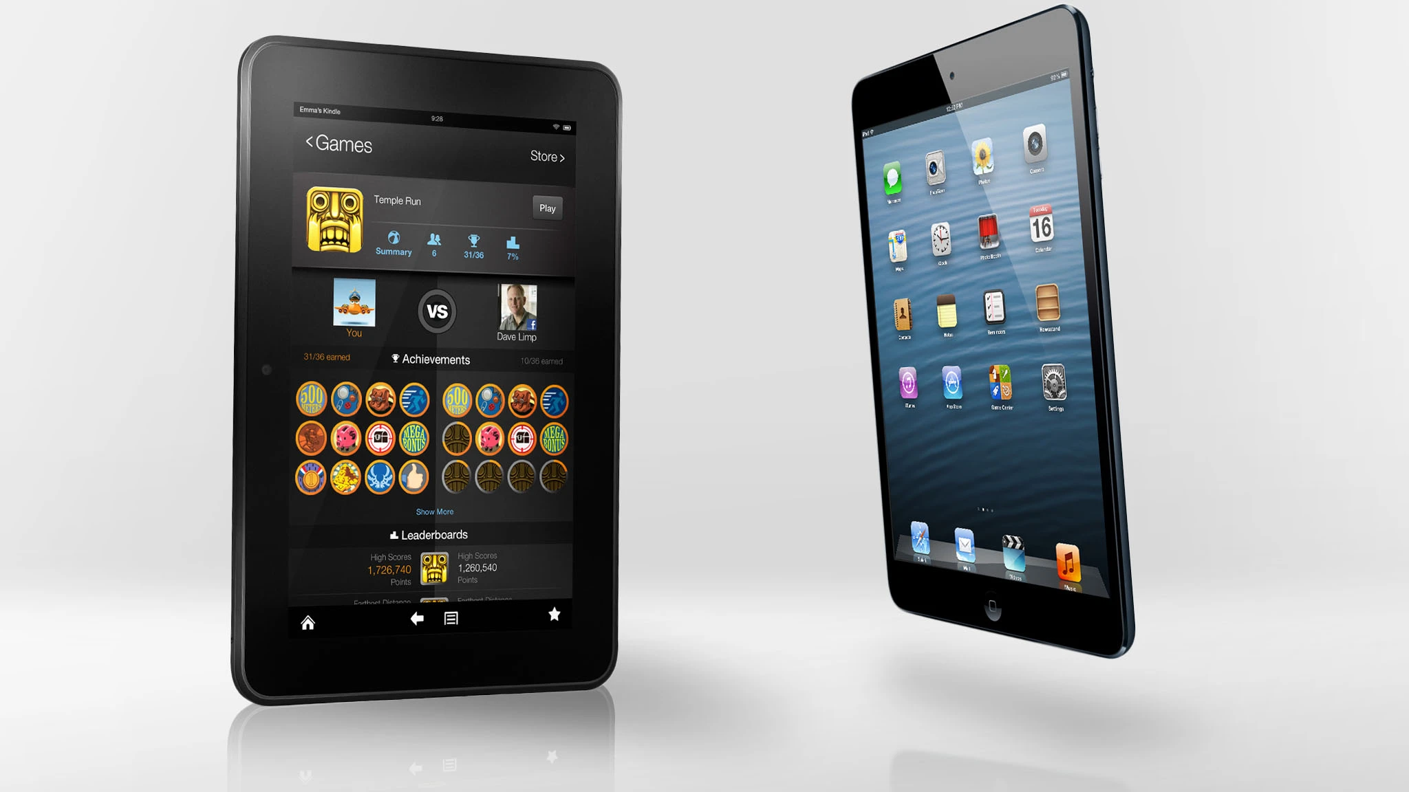 Gizmag compare the specs (and other features) of the Kindle Fire HD 8.9 and iPad mini