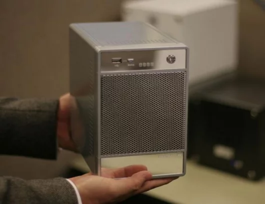 the ReadyNAS NV is quite compact, but is a very solid device