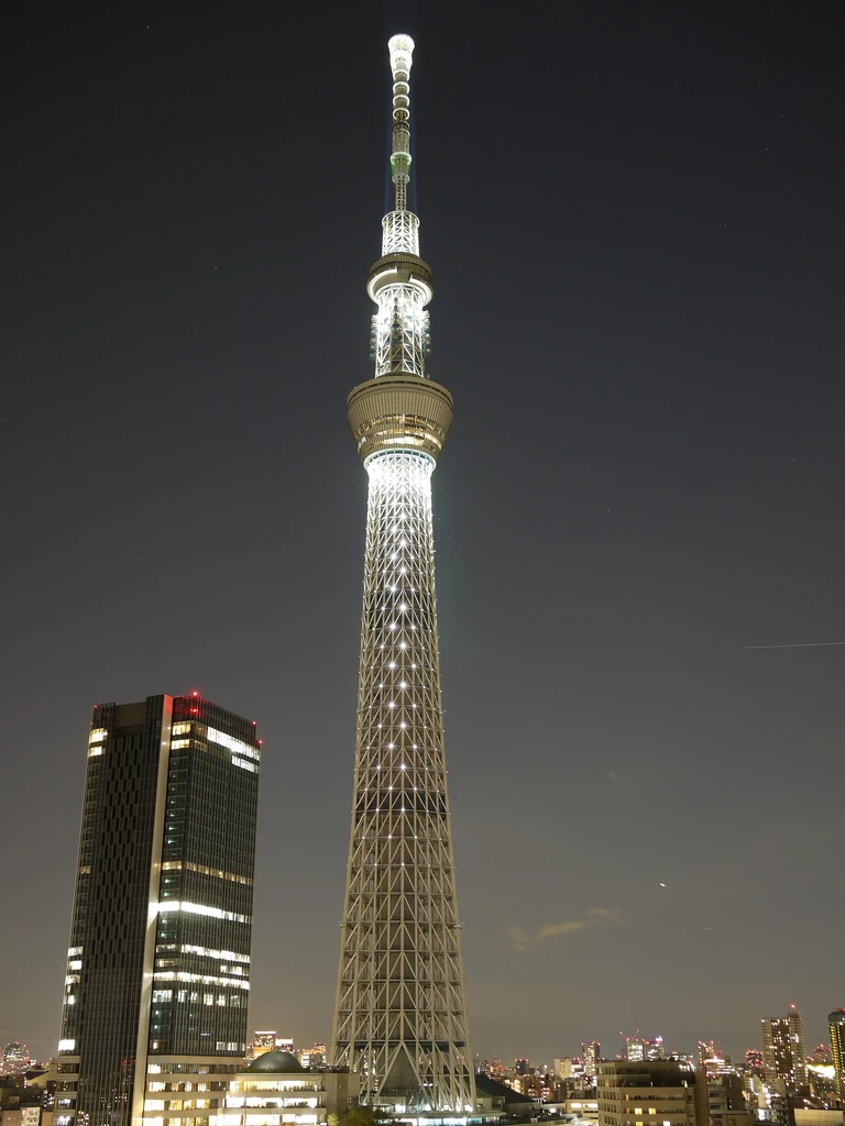 The Sky Tree illuminated at night time, December 2011 (Photo: Yoshikazu Takada)