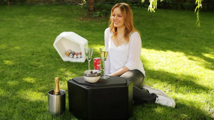 The versatility of Build isn't limited to shelving, as it can also be used as a simple table and storage unit