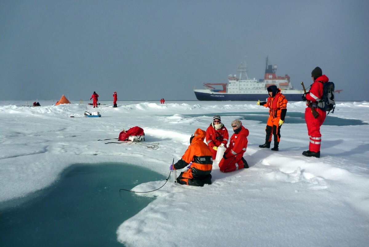 Scientists from the Alfred Wegener Institute (AWI) retrieved ice samples during three Arctic expeditions in 2014 and 2015 to assess microplastic pollution