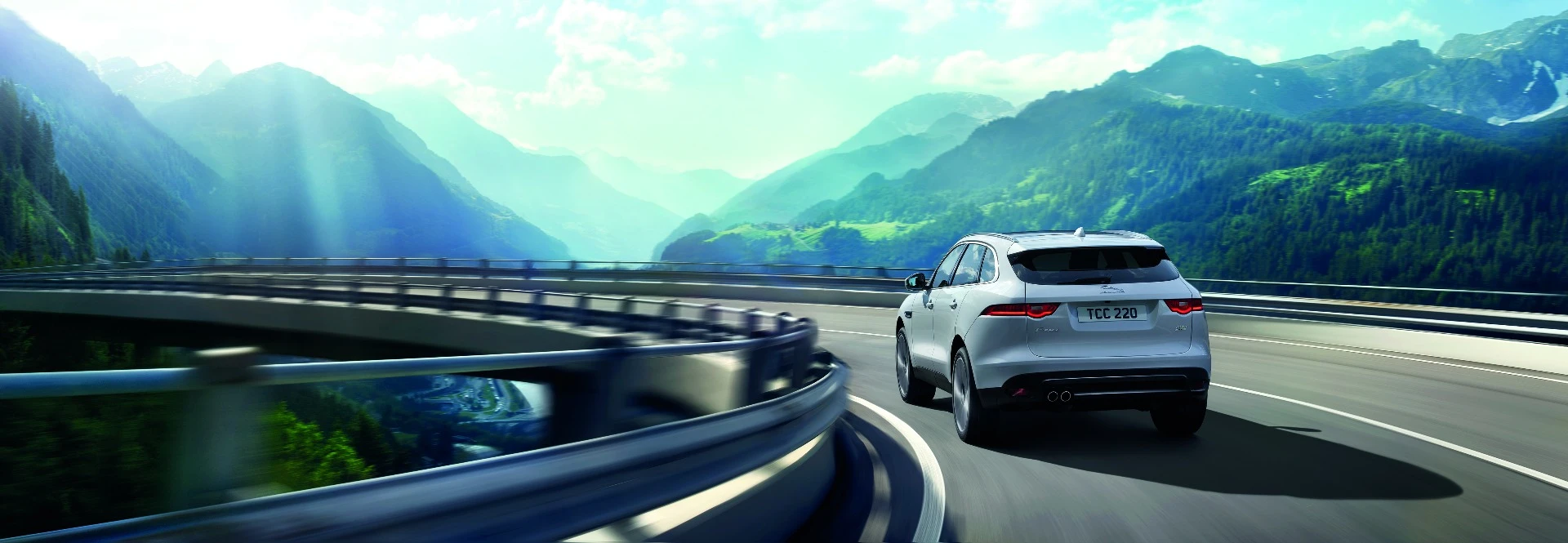The F-Pace senses driving conditions and compensates automatically