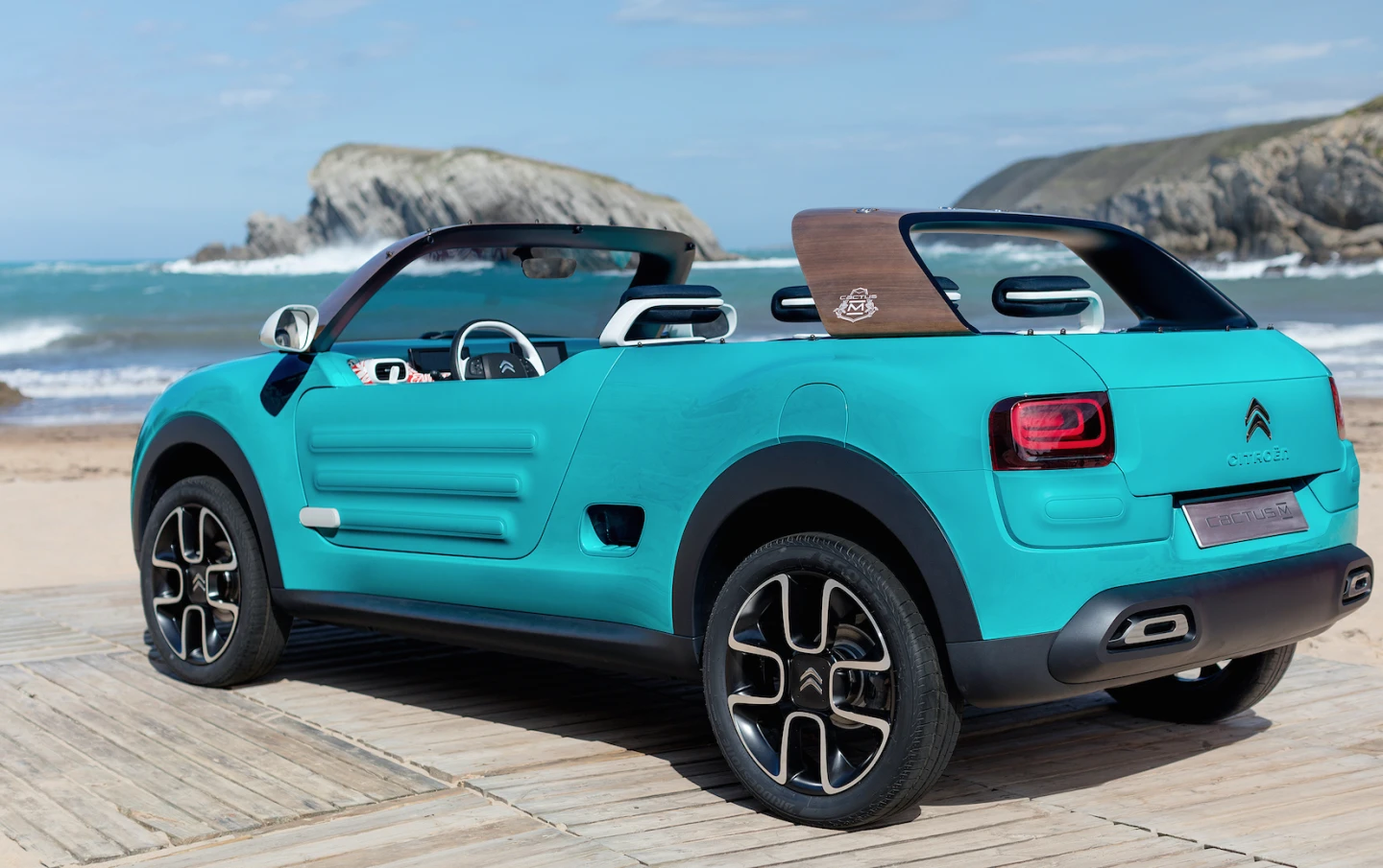The interior can be hosed out, thanks to draining footwells and waterproof seats