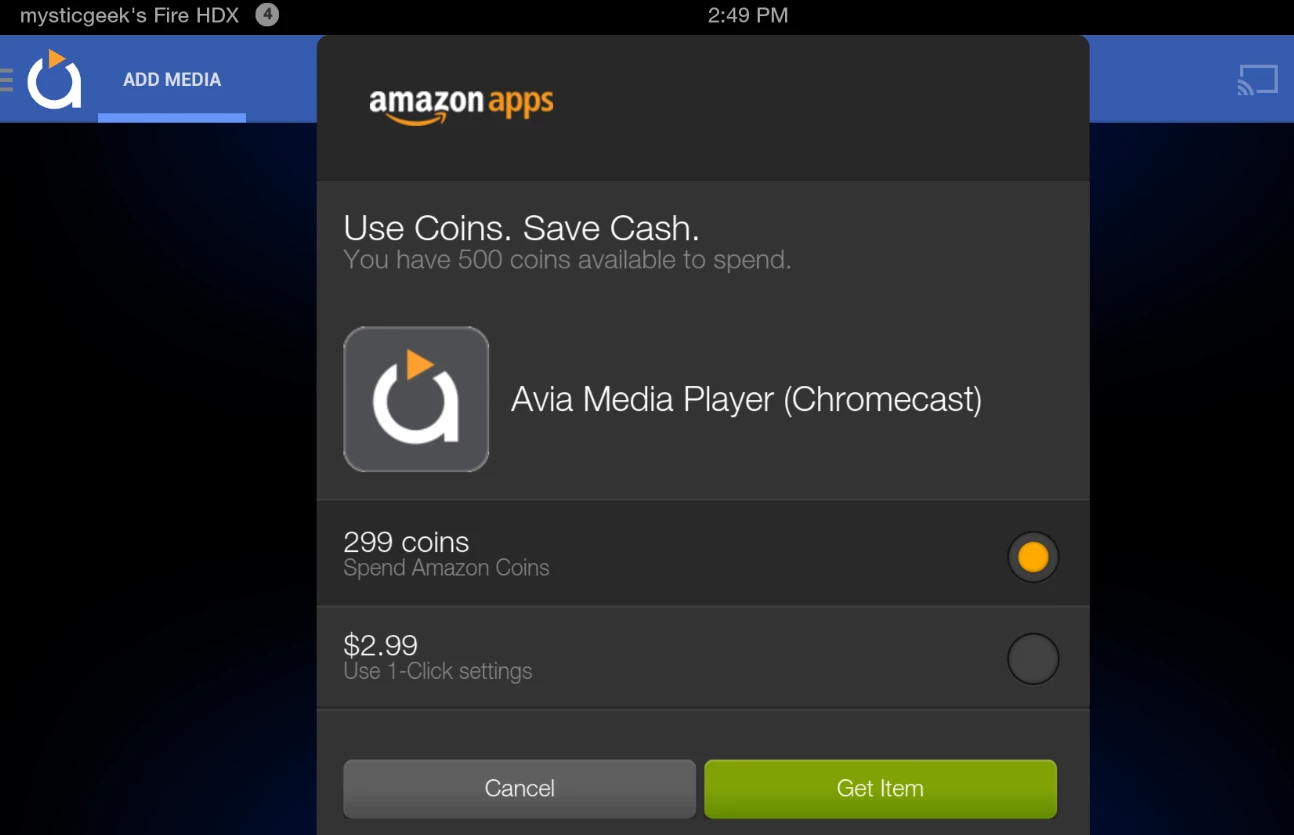 Chromecast support will cost an extra US$2.99