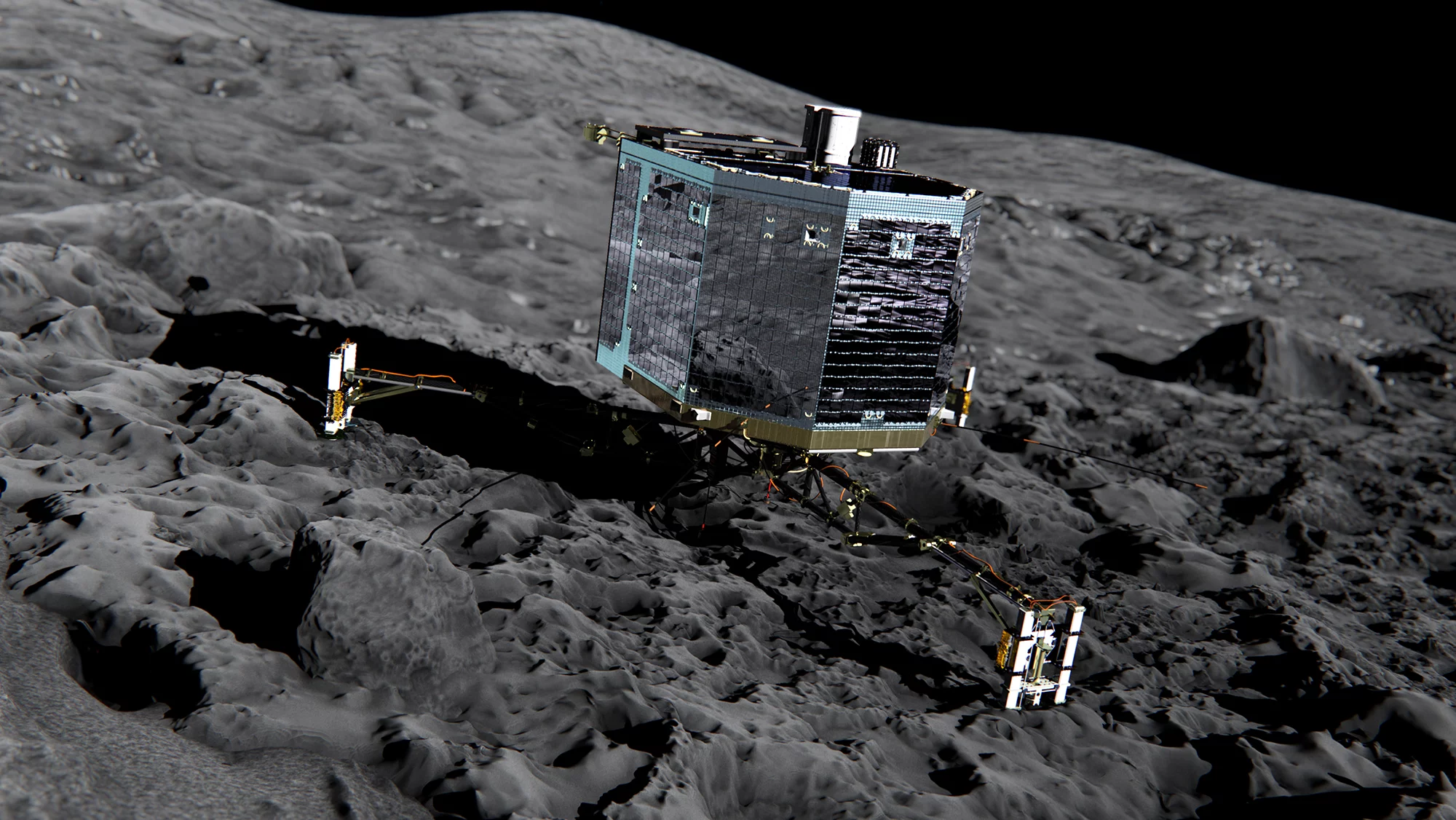 Artist's impression of Philae on the comet surface (Image: ESA)