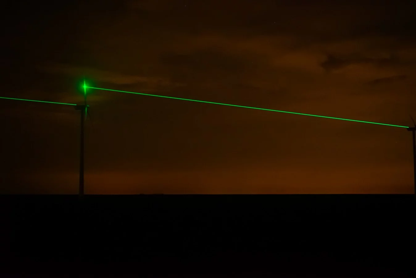 Windlicht is intalled at the Eneco wind farm in the town of St. Annaland