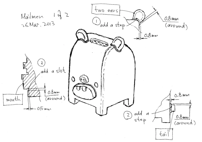 Sketch of the product design (Photo: Toymail Co)