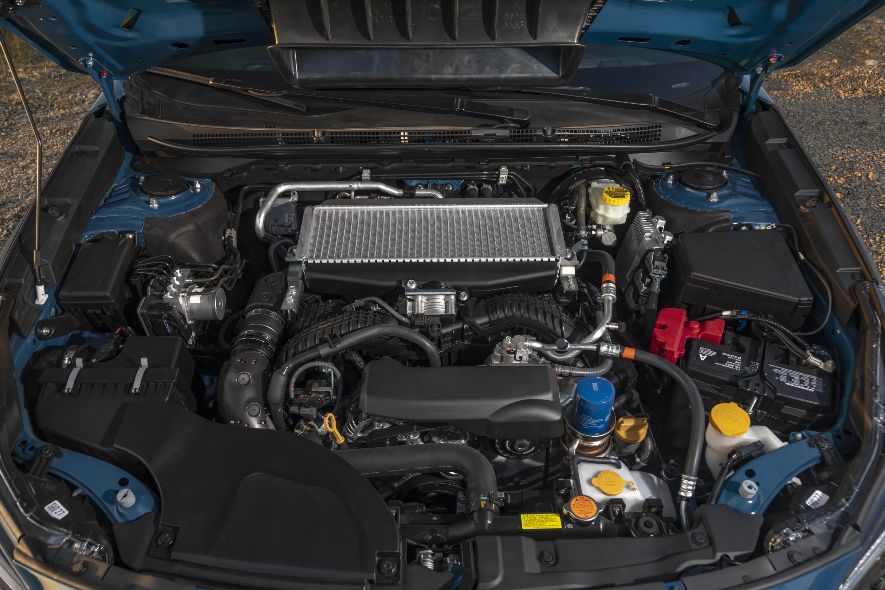 The 2.4-liter turbocharged Boxer four-cylinder engine