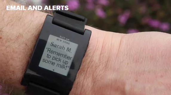 The Pebble can be set up to handle notifications