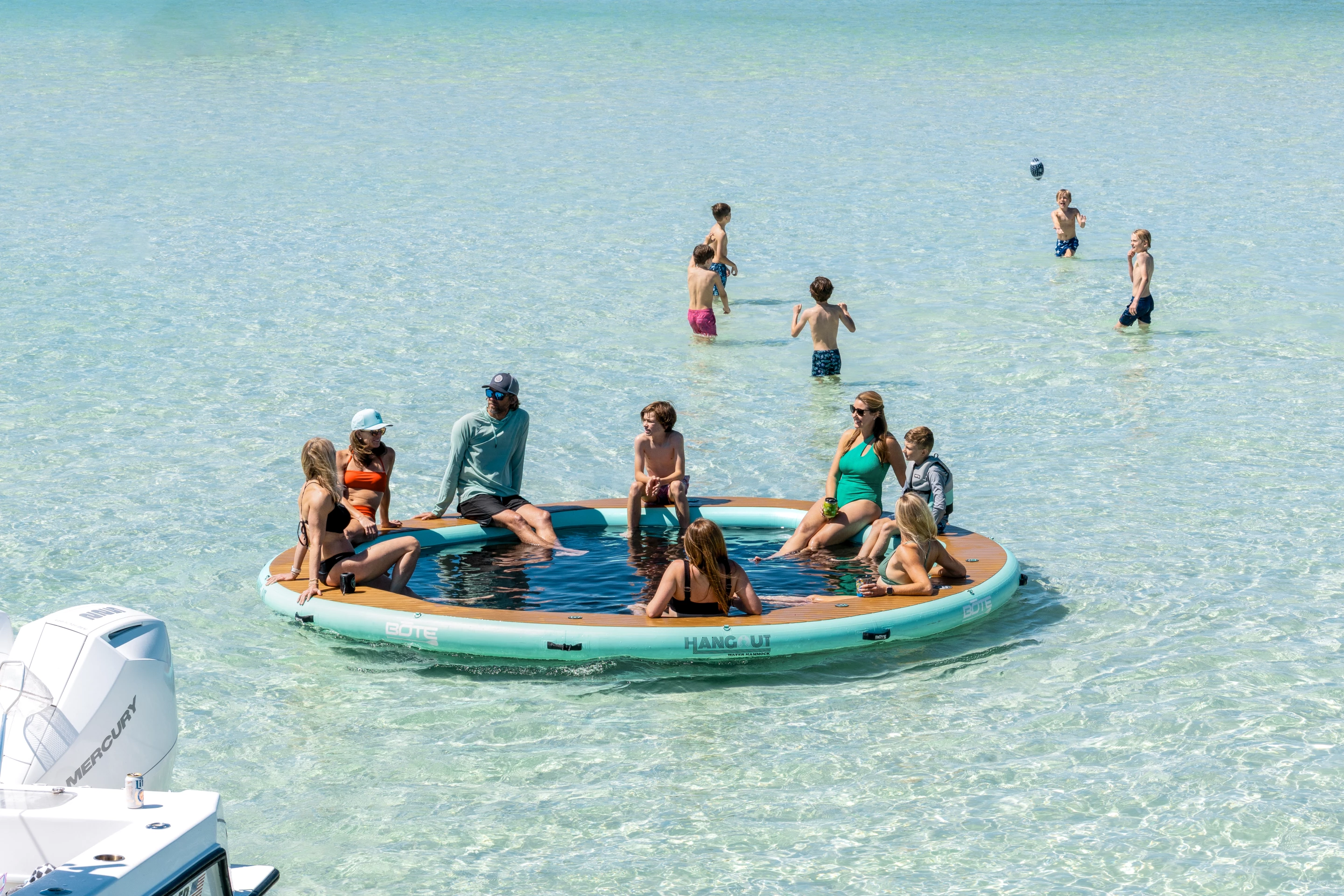 Enjoying idyllic waters with the Bote Hangout 15