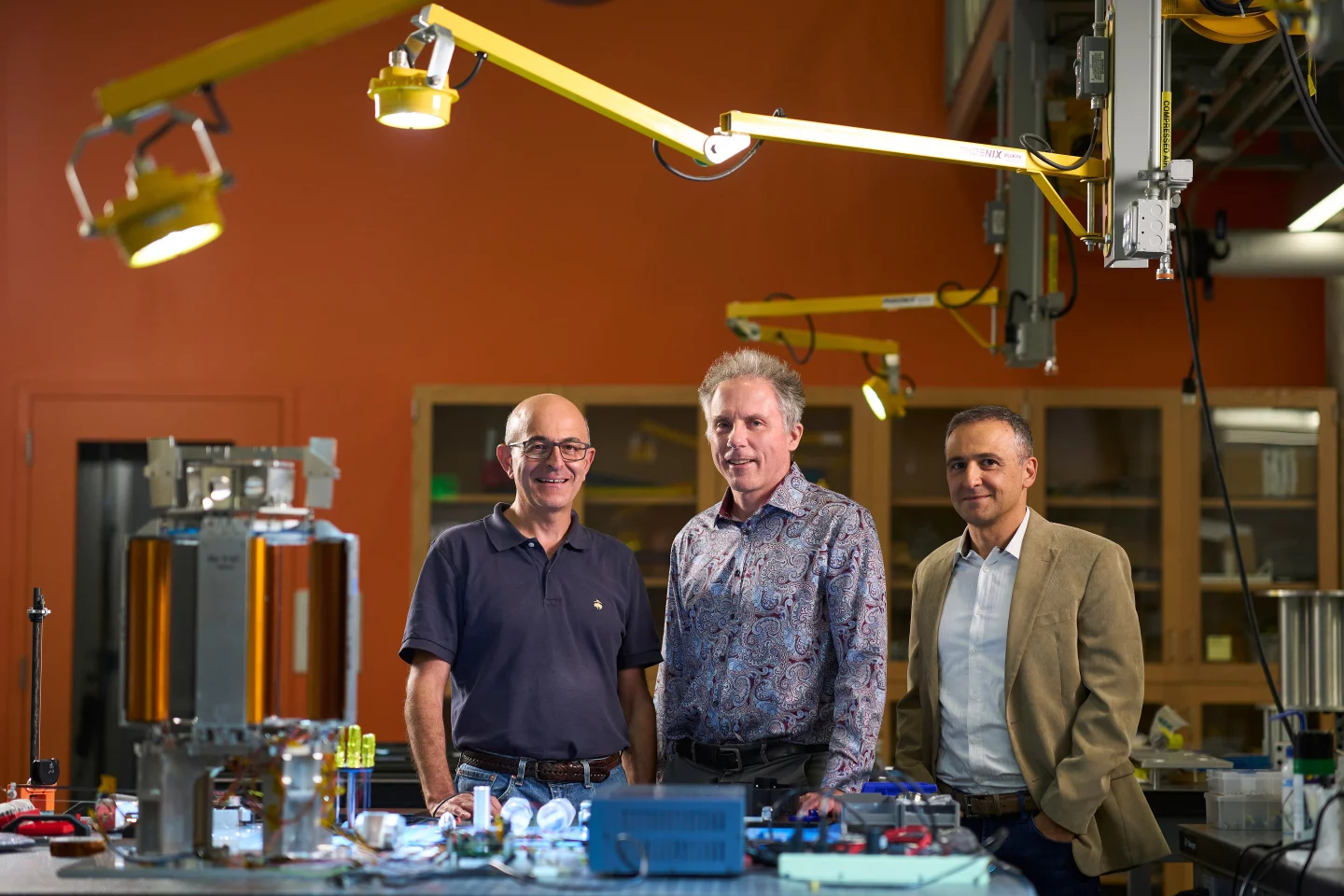 Professors Sergio Pellegrino, Harry Atwater, and Ali Hajimiri lead the three key teams working on the space solar project