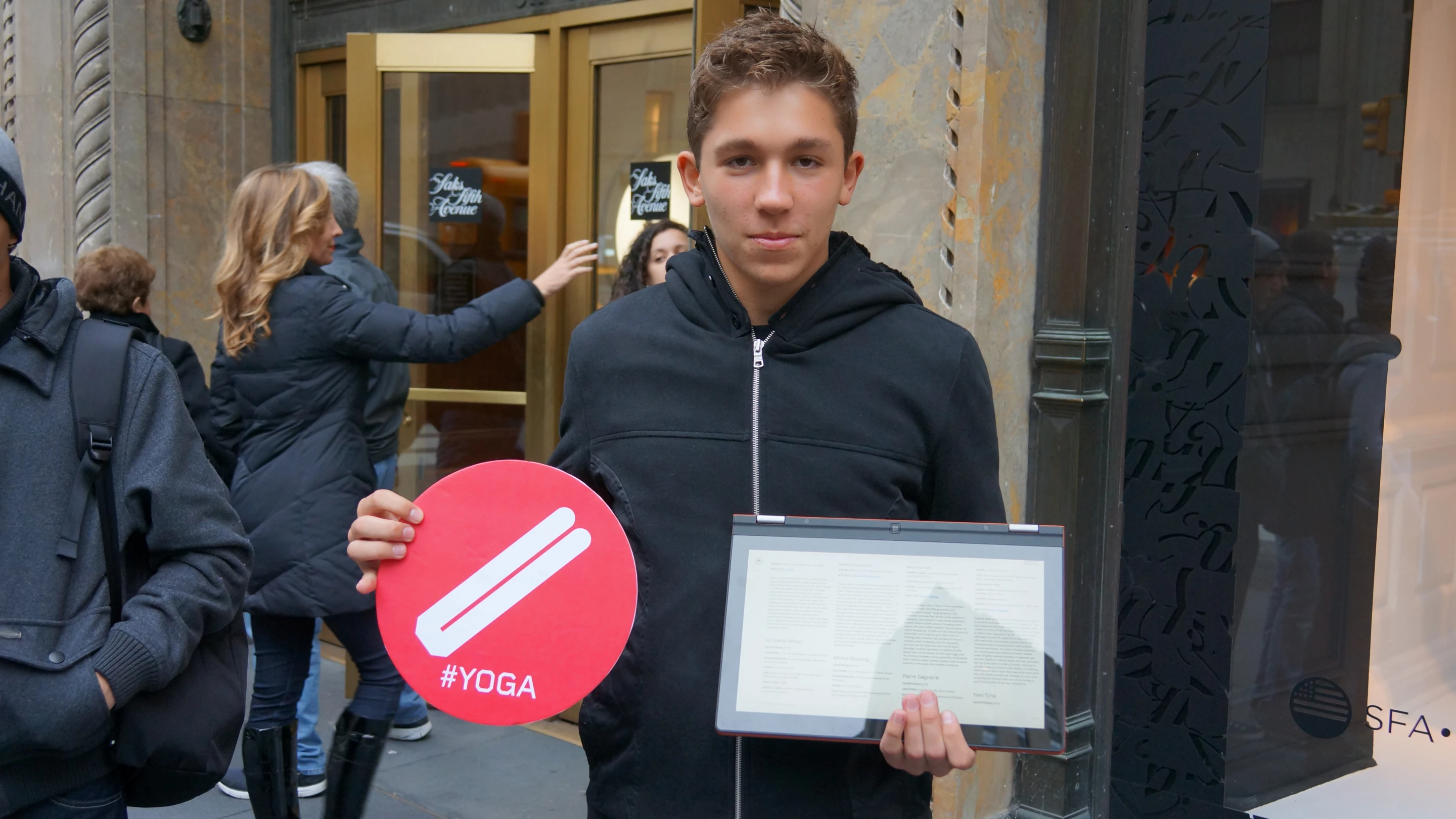 The YOGA 13 at the New York launch
