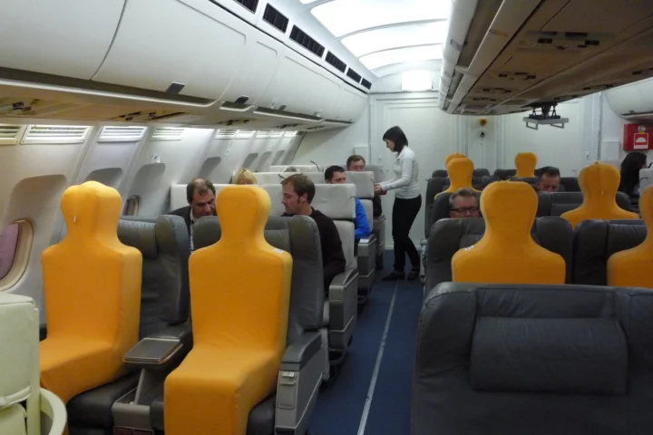 The personal climate control seats were tested in the front end of an Airbus A310 (Image: Fraunhofer IBP)