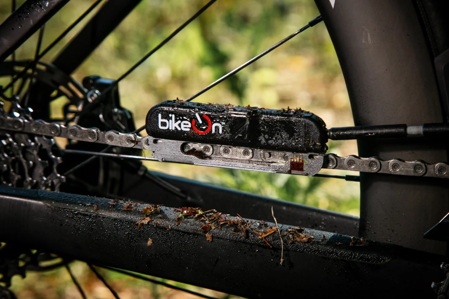 The CycleClick is waterproof, and is reportedly not affected by wet or dirty chains