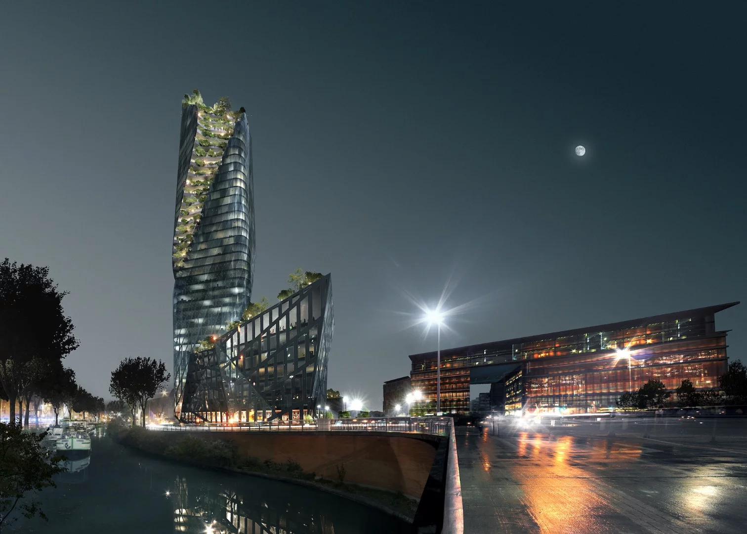 The Occitanie Tower will rise to a height of 150 m (492 ft)