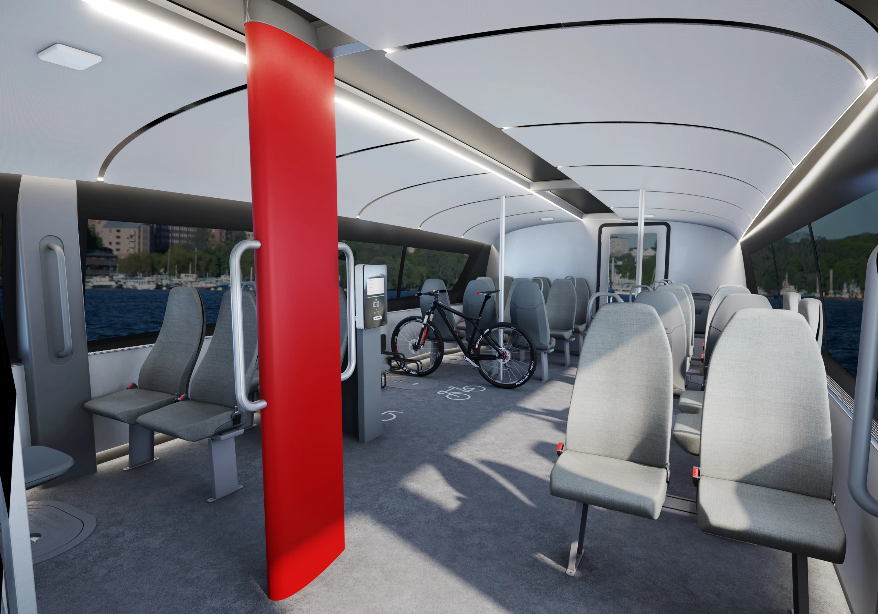 The cabin will have ample luggage space, and dedicated parking spots for bikes and ebikes