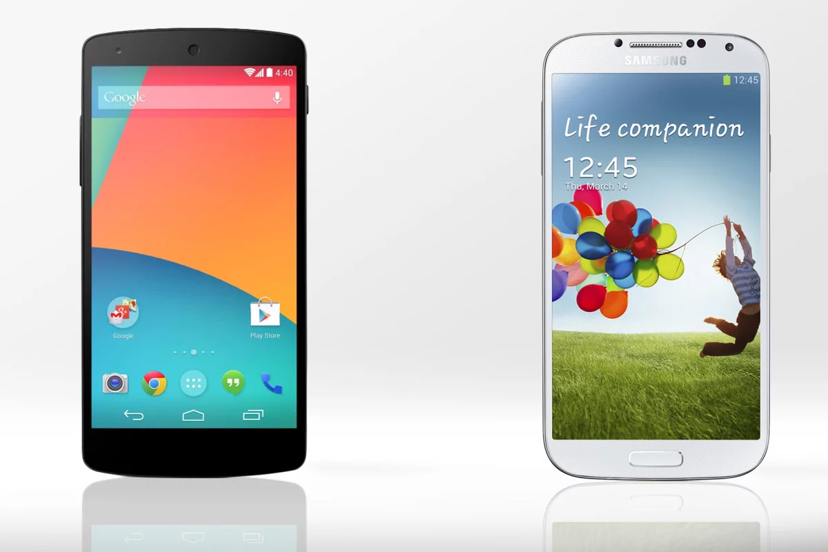 Gizmag compares the features and specs of the new LG/Google Nexus 5 and the Samsung Galaxy S4
