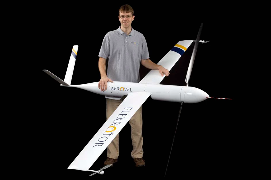 Aerovel president Tad McGeer with the Flexrotor