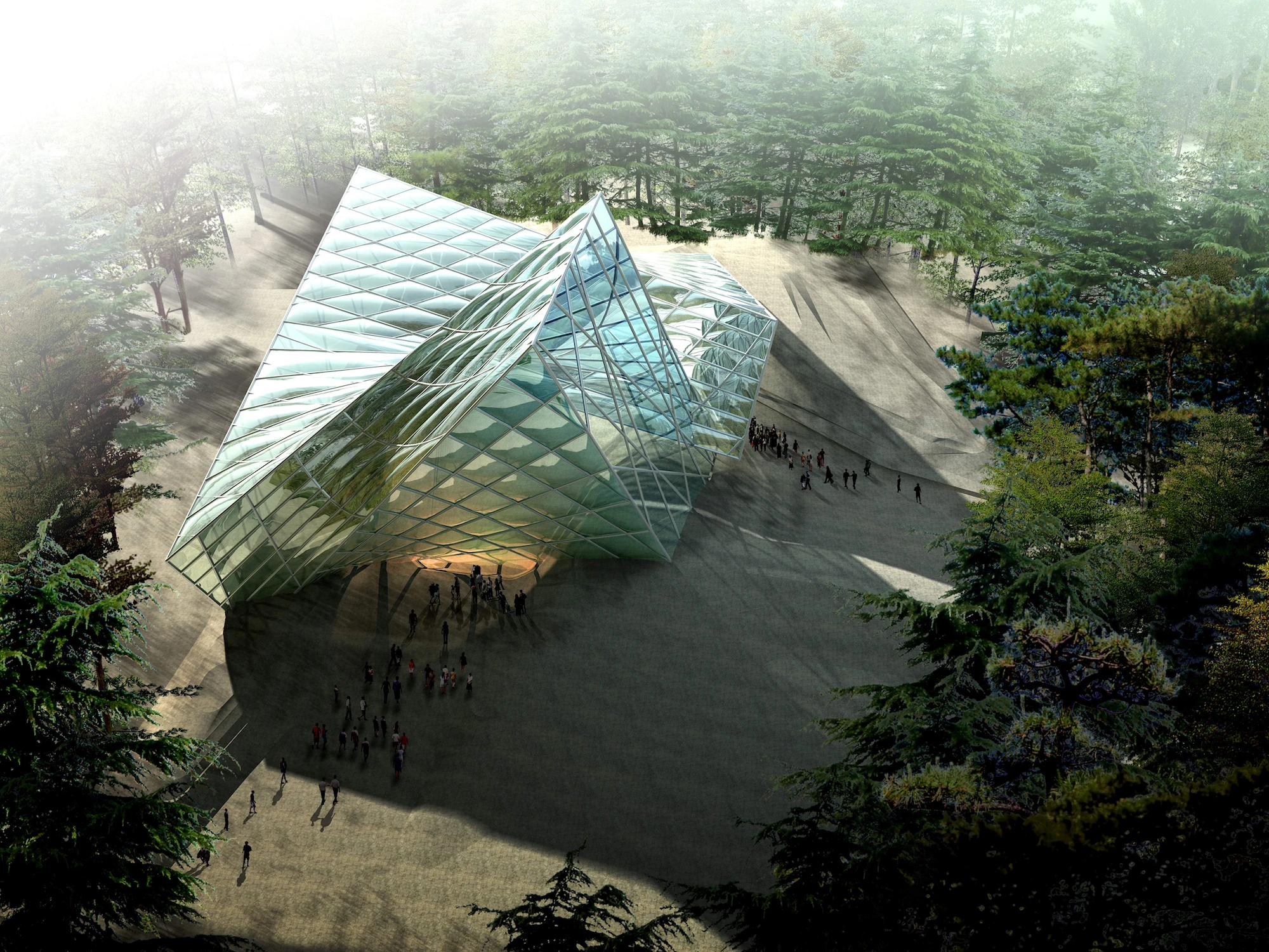 The futuristic Confessional Church and Multifunction Hall (Image: GRAFT)