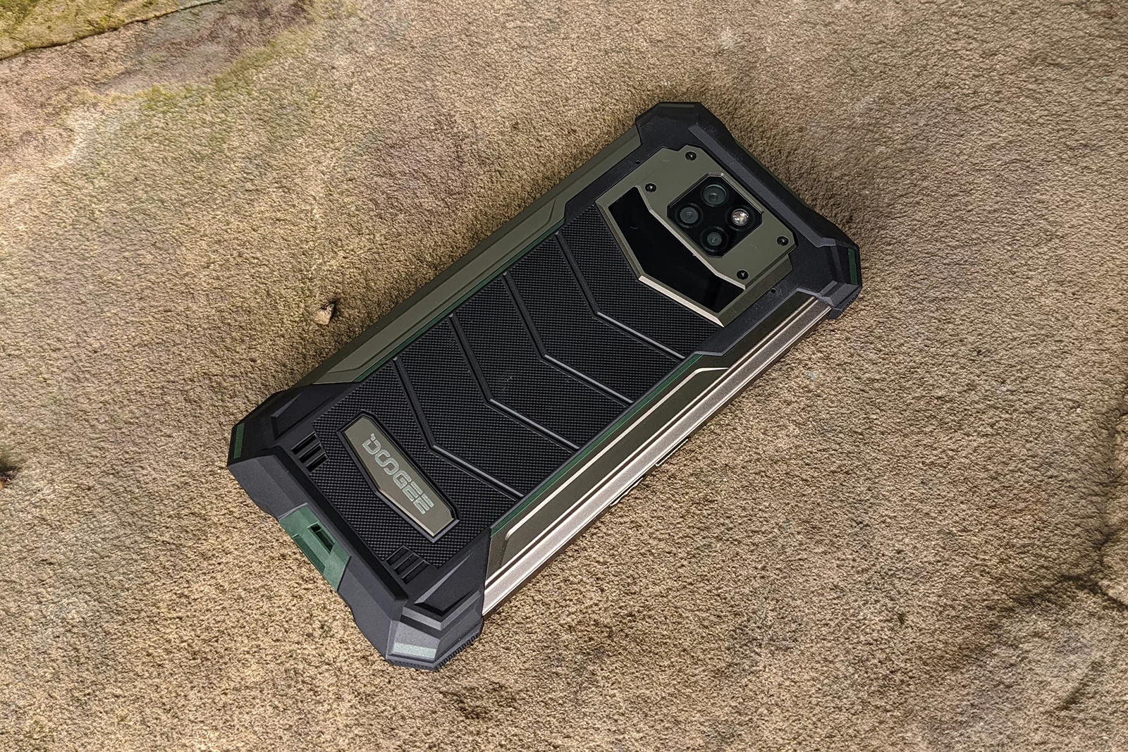 The phone comes wrapped in hardened plastic