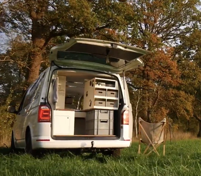 Queensize Camper Inside Two camper van