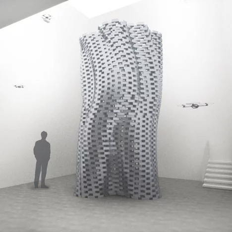 The exhibition was developed by Swiss architect Gramazio & Kohler and Italian robot designer Raffaello D'Andrea (Image: FRAC Centre)