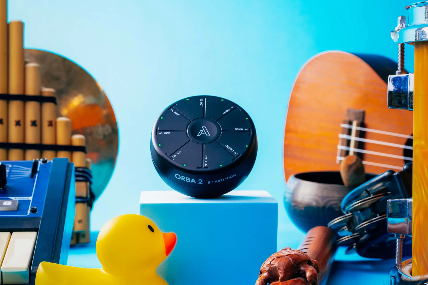 Cooked-in synth sounds, sampled instruments or user-generated audio can be played via the pads and onboard sensors