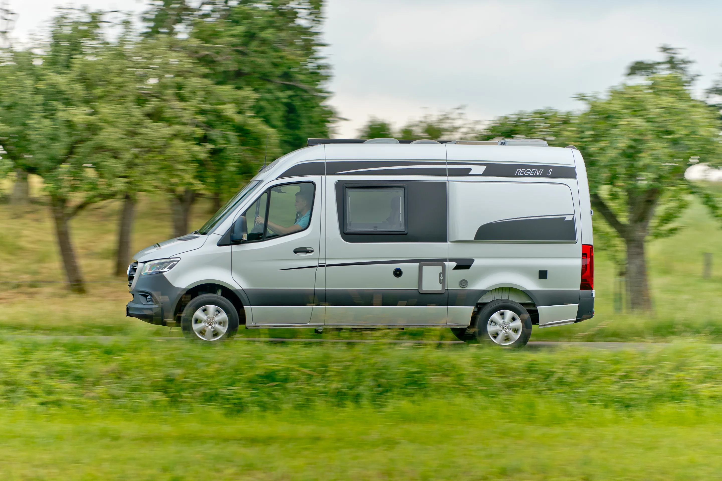 On the road in the La Strada Regent S camper van