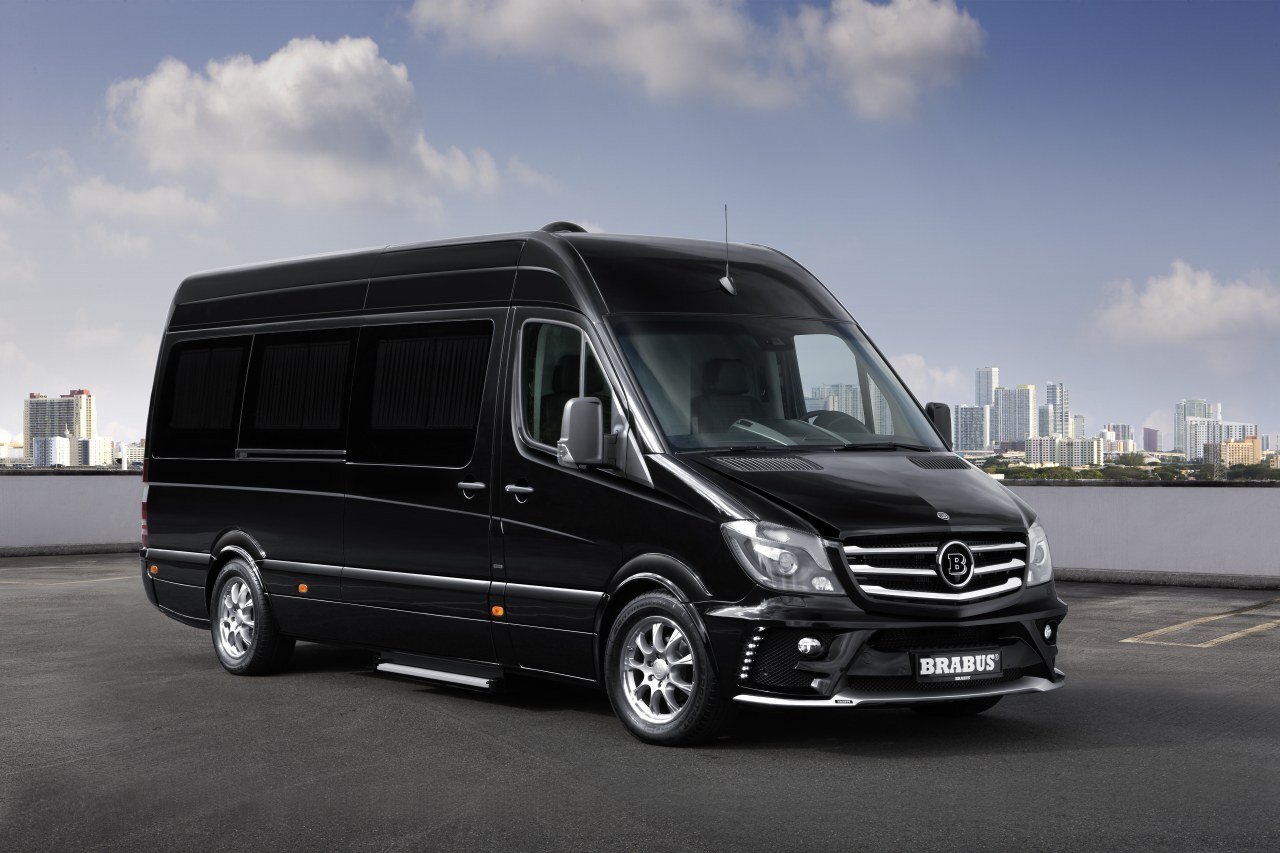 The exterior of the Brabus Business Lounge gets a few updates, including a new bumper and fender flares