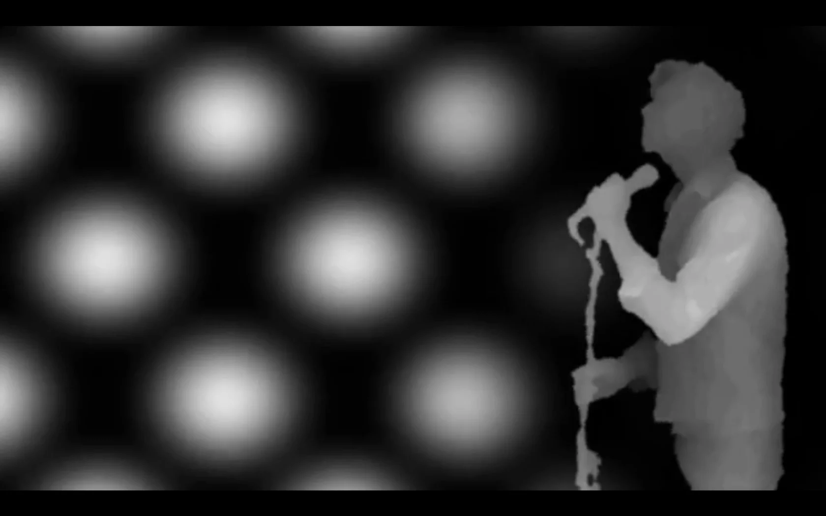 Young Rivals' newest music video is all optical illusion, with this image reflecting the depth data required to generate it