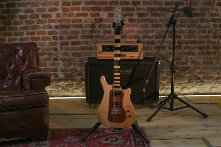 It may look like an ordinary electric guitar, but this prototype features a new neck setup called the Subfretboard System Project