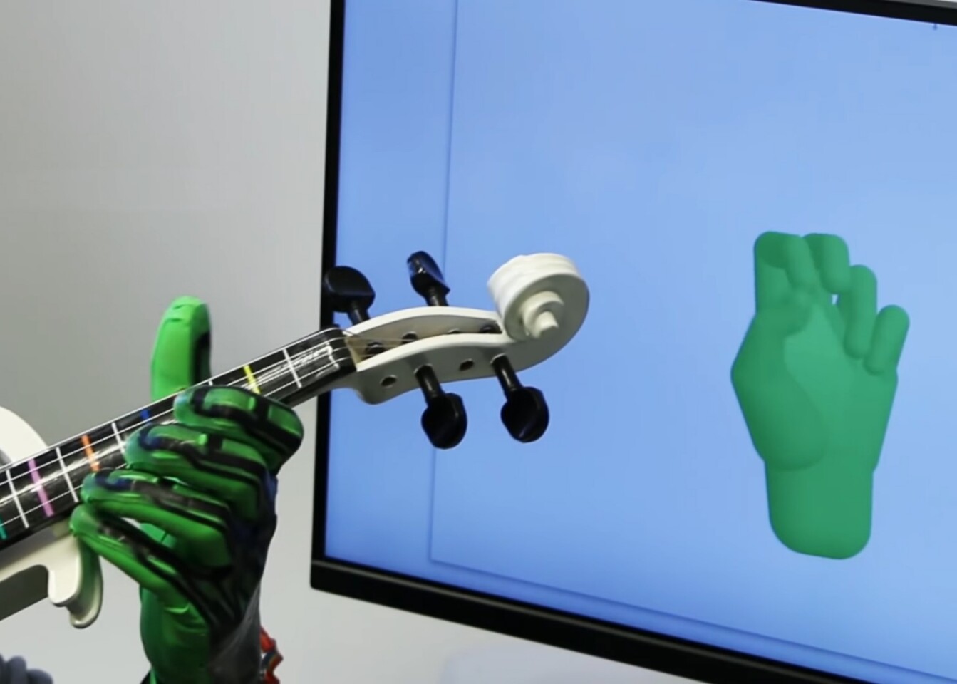 The glove can recognize hand gestures in low light and even when the hand is holding an object