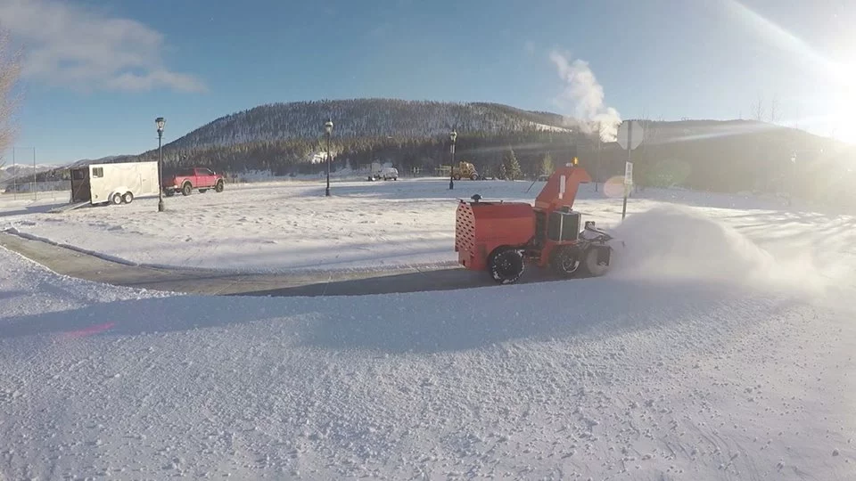 The SnowBot Pro in action
