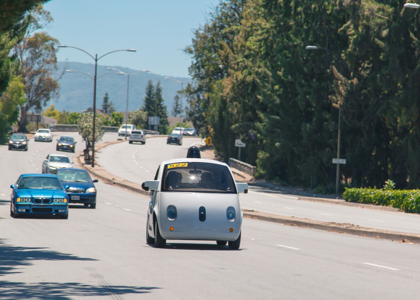 A fine sunny day ... perfect for an autonomous vehicle