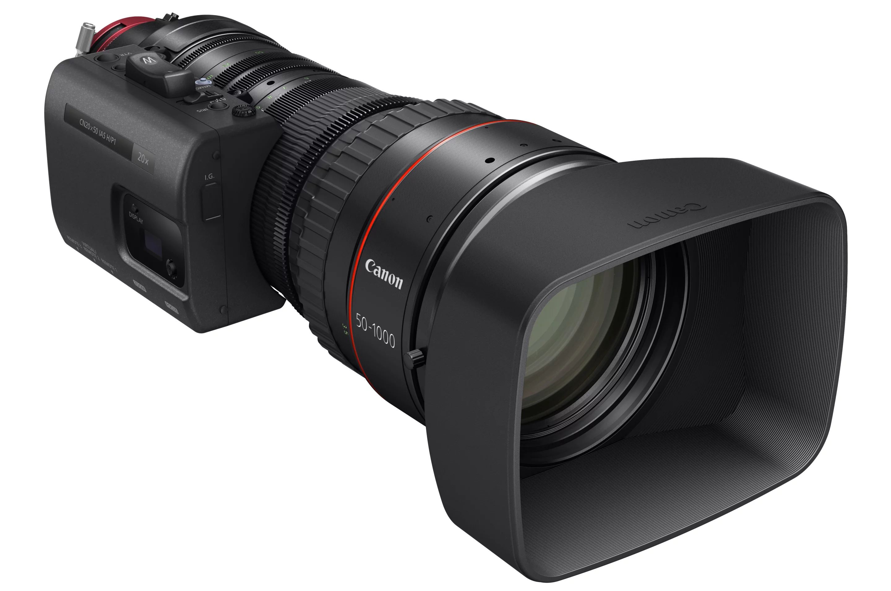 A removable servo drive unit means the Canon CN20x50 can be used in either broadcast or cinema-style production