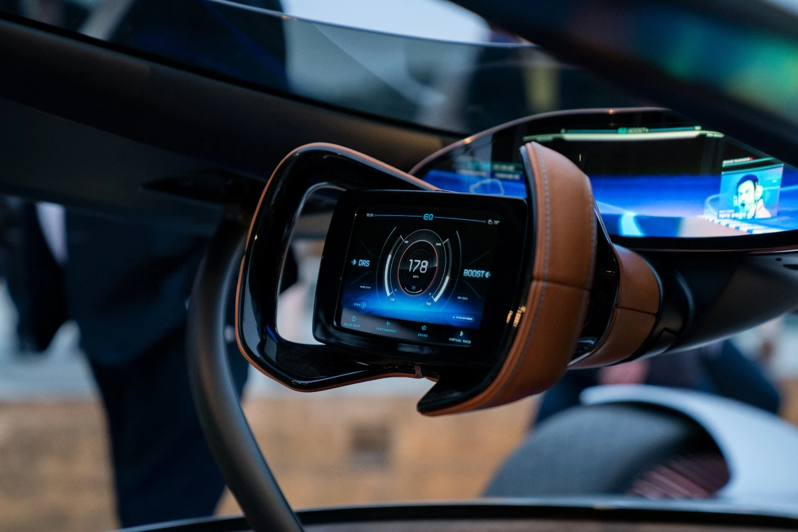 A look inside the cockpit of the Mercedes Vision EQ Silver Arrow concept