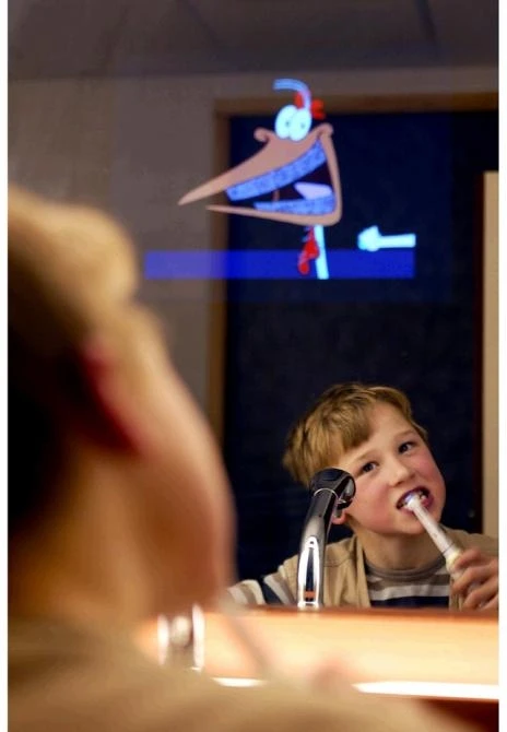 Now here's a great way to get the kids to brush their teeth and spend time in the bathroom.