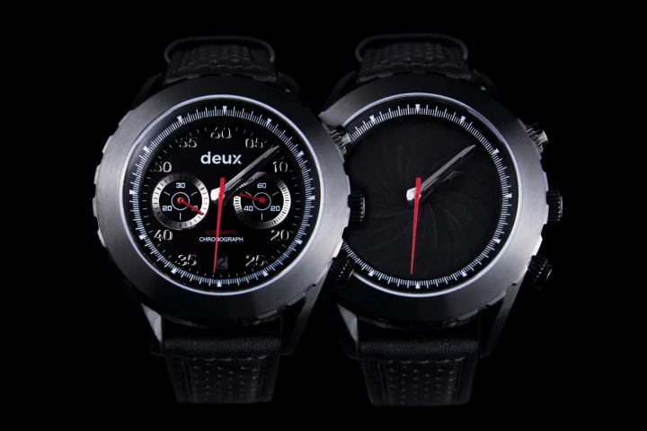 The Deus Collection watches can change dramatically with a twist of the bezel