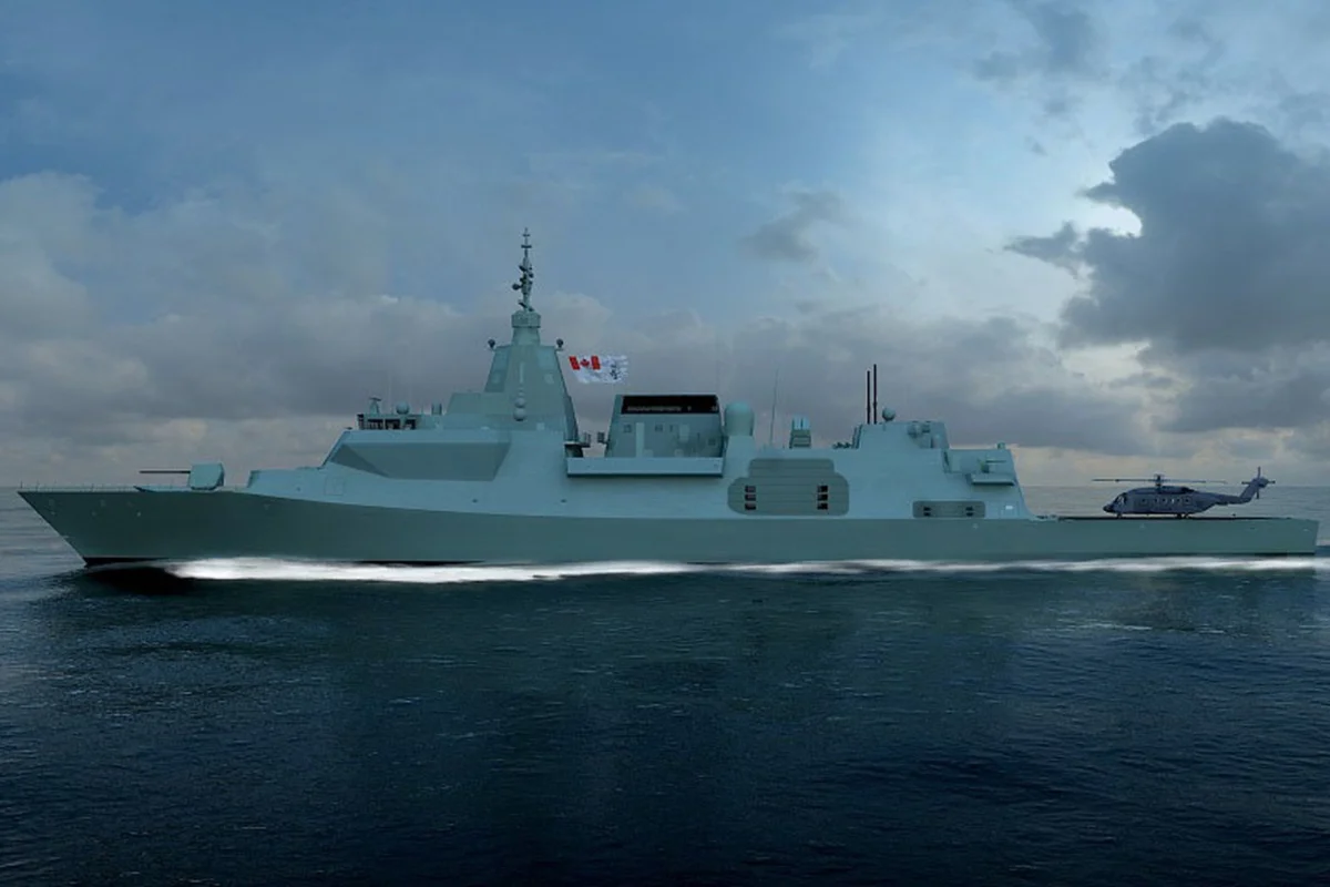 Artist's concept of the Type 26 in Canadian livery