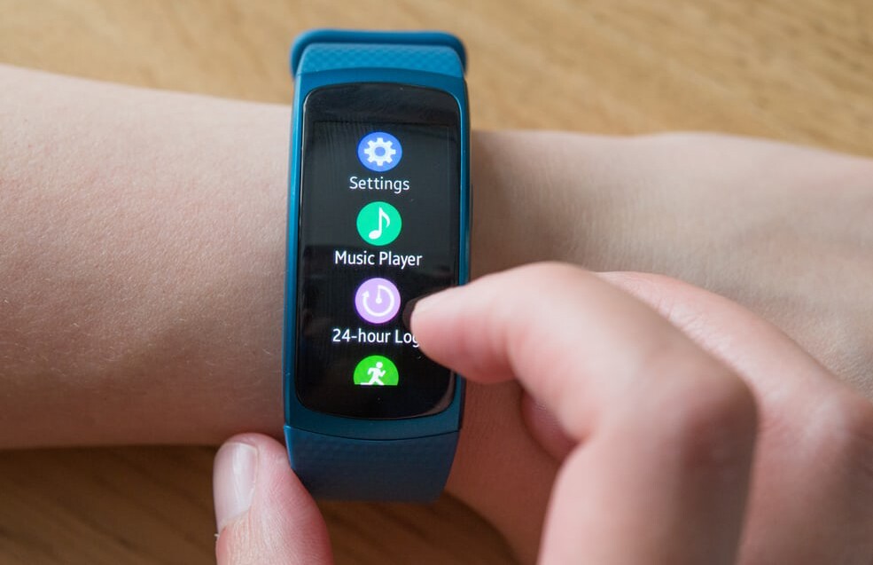 The curved touchscreen on the Samsung Gear Fit 2 makes it look smarter than the average activity tracker