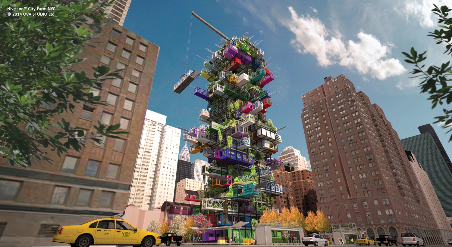The Hive-Inn uses shipping containers for the different units it requires