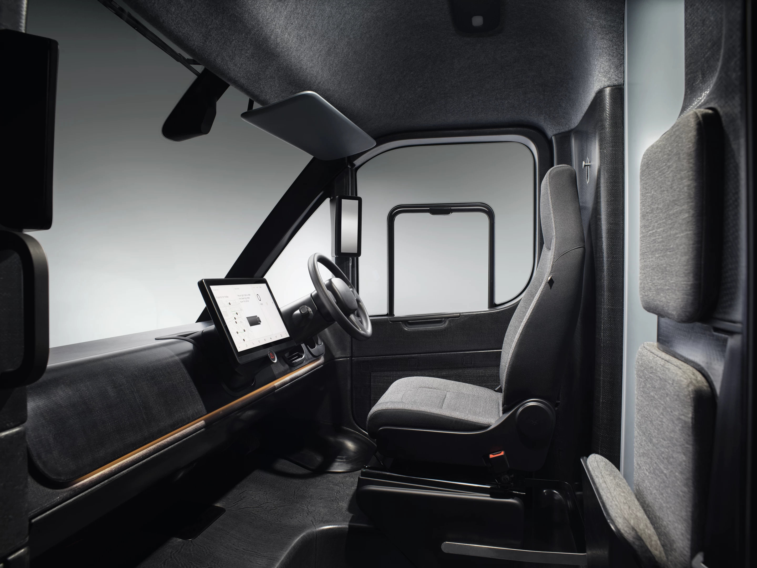 The driver will be treated to a large touchscreen, heated seating and 360-degree surround views