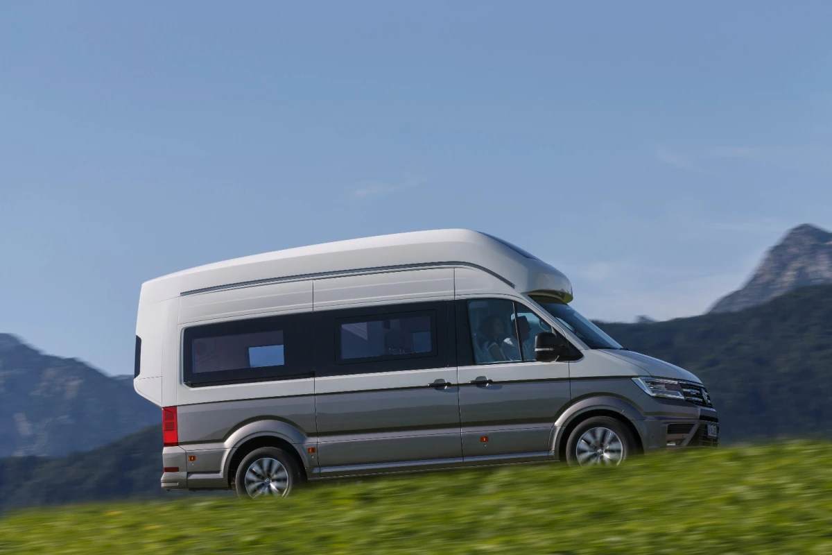 Not only is the Crafter a larger base than the Transporter, but VW has extended out the body in back, making room for a longitudinally mounted bed and a bathroom