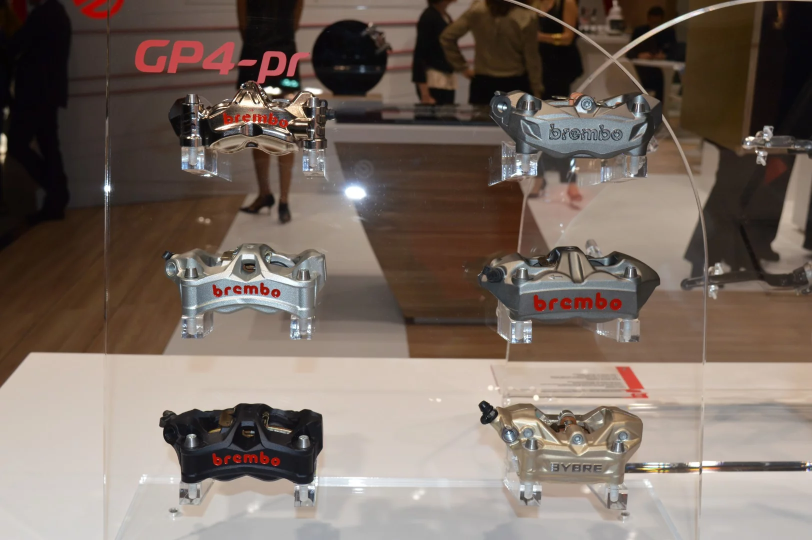 Most motorcyclists will insist that this Brembo display could stand comfortably in any posh jeweler's shop