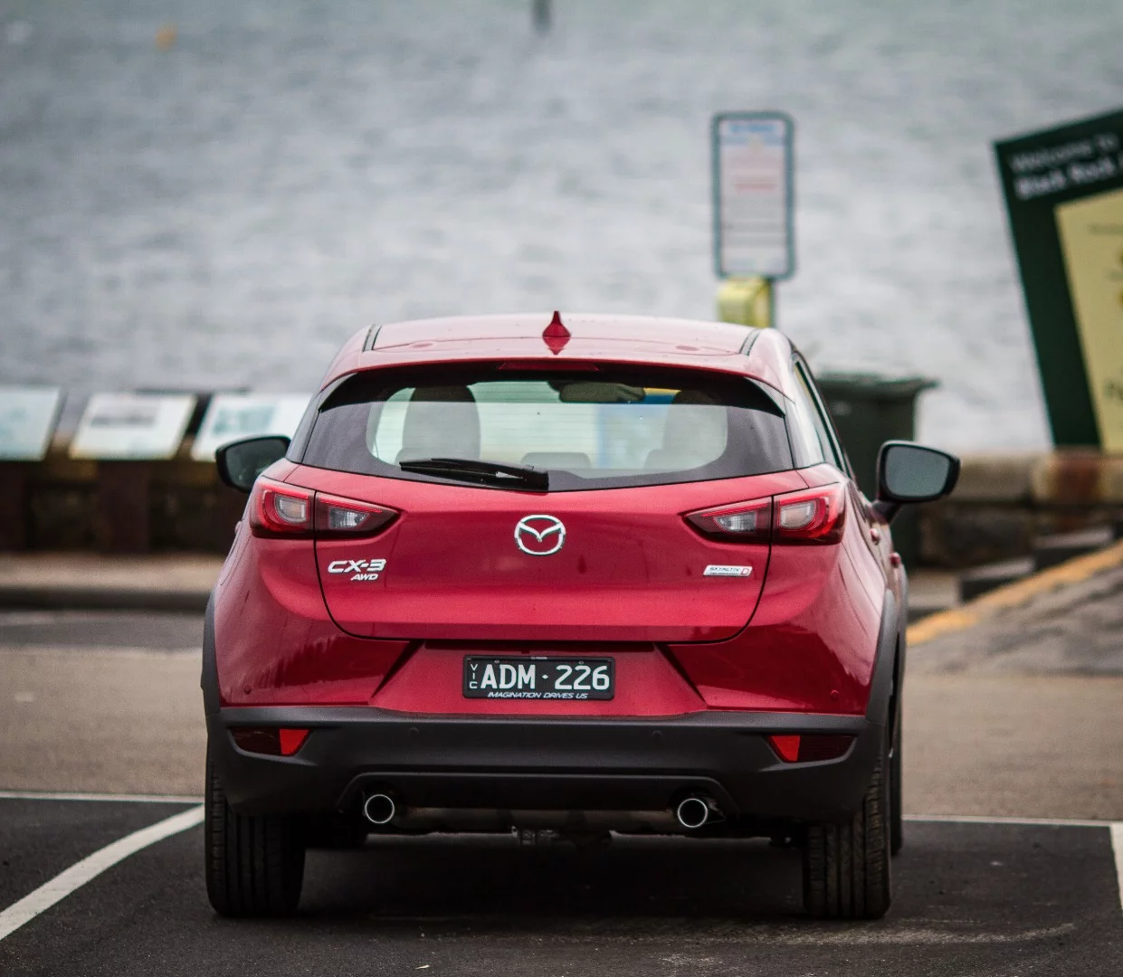 With chunky wheels and a twin exhaust, the CX-3 has been designed to look sporty