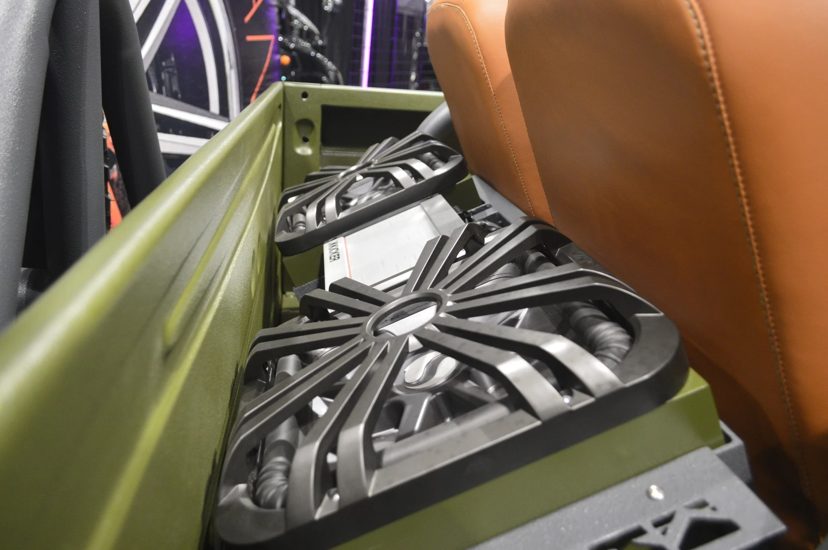 RMD has placed the Kicker sound system in a handcrafted metal enclosure